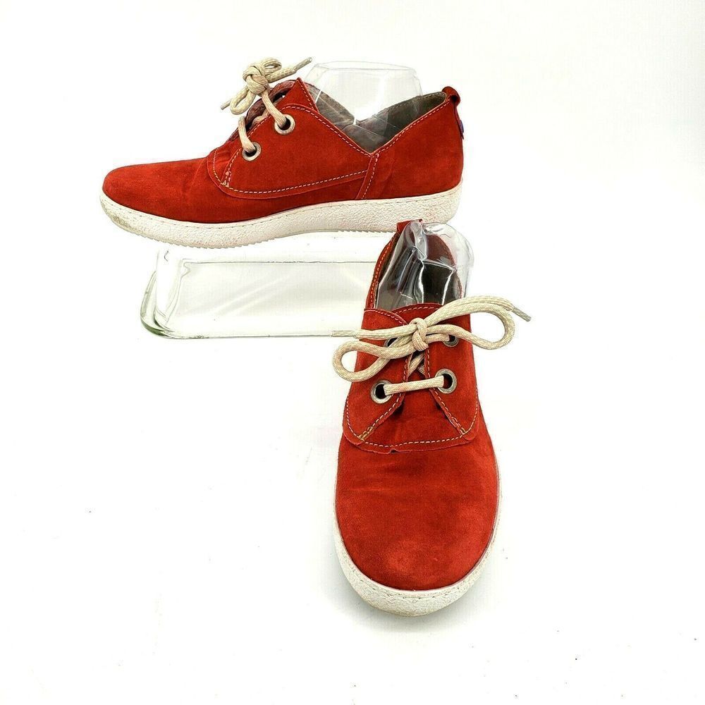 Dkode Sneakers‎ Orange Suede Rainbow Thread